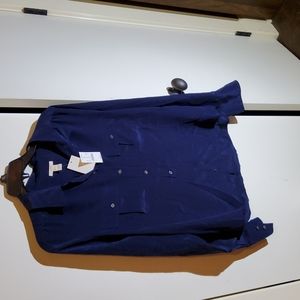 Ladies J. Crew Silk Blouse, NWT, Navy, size 12